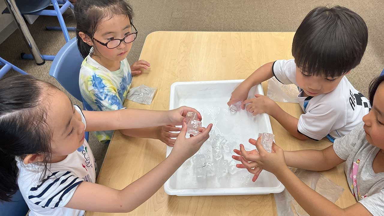 NIS students learning by exploring ice