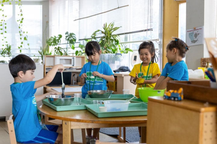 Making space slime at NIS summer program