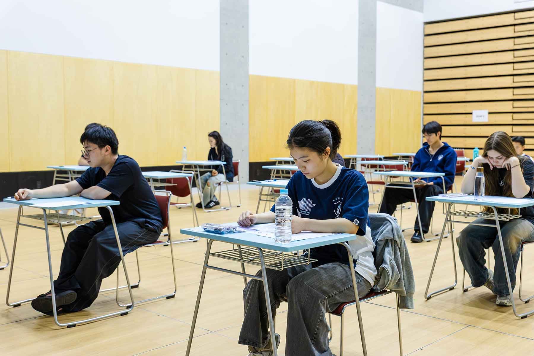 Nagoya International School students write their IB Diploma Exams