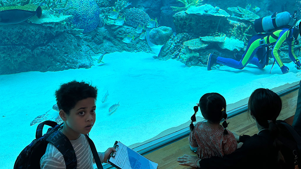 NIS students on aquarium field trip